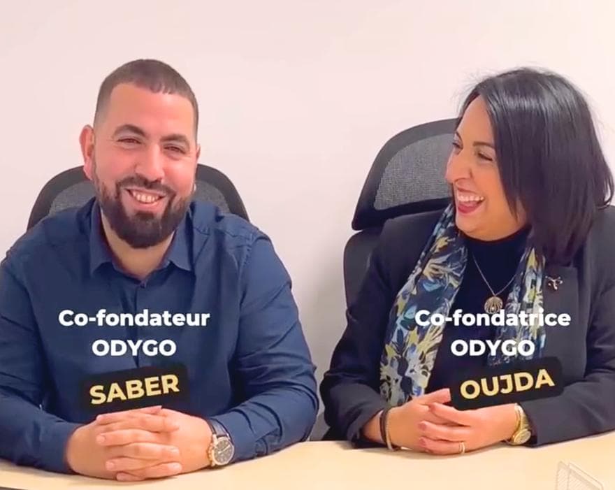 Saber Hajem et Oujda Foughali, cofondateurs d'Odygo